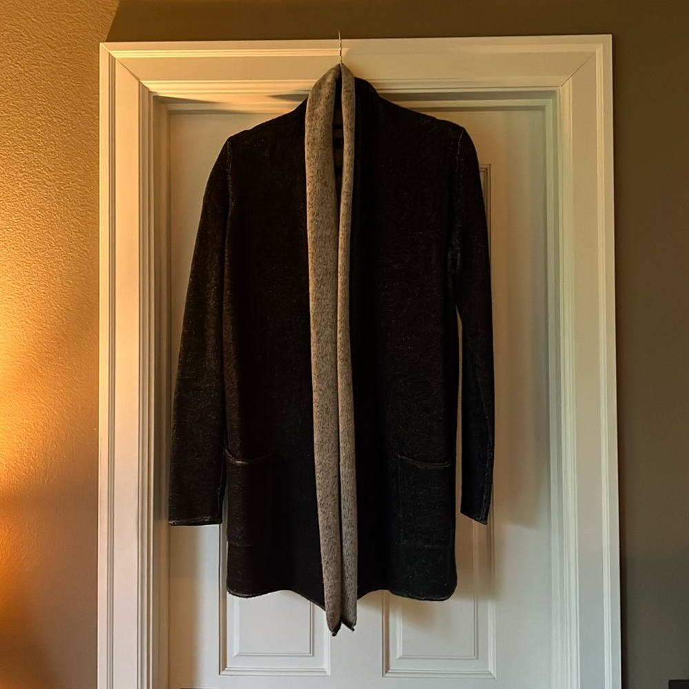 Two tone black and grey cardigan